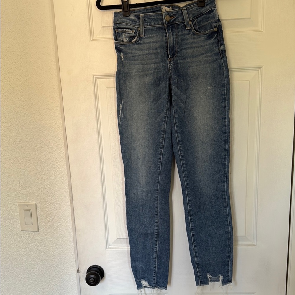 Paige Verdugo Ankle Skinny Jeans — Light Wash — Size 25